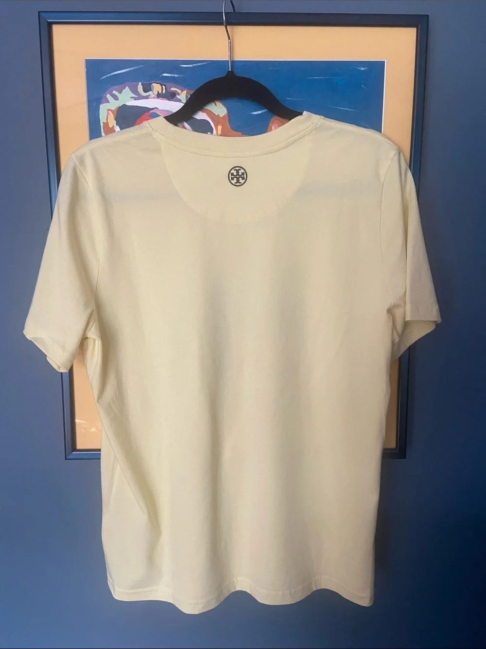Tory Burch Cream Tee with Peach Graphic